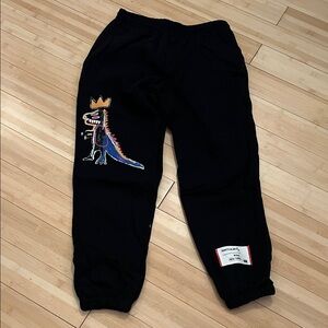 Men's Black Dinosaur Graphic Joggers
